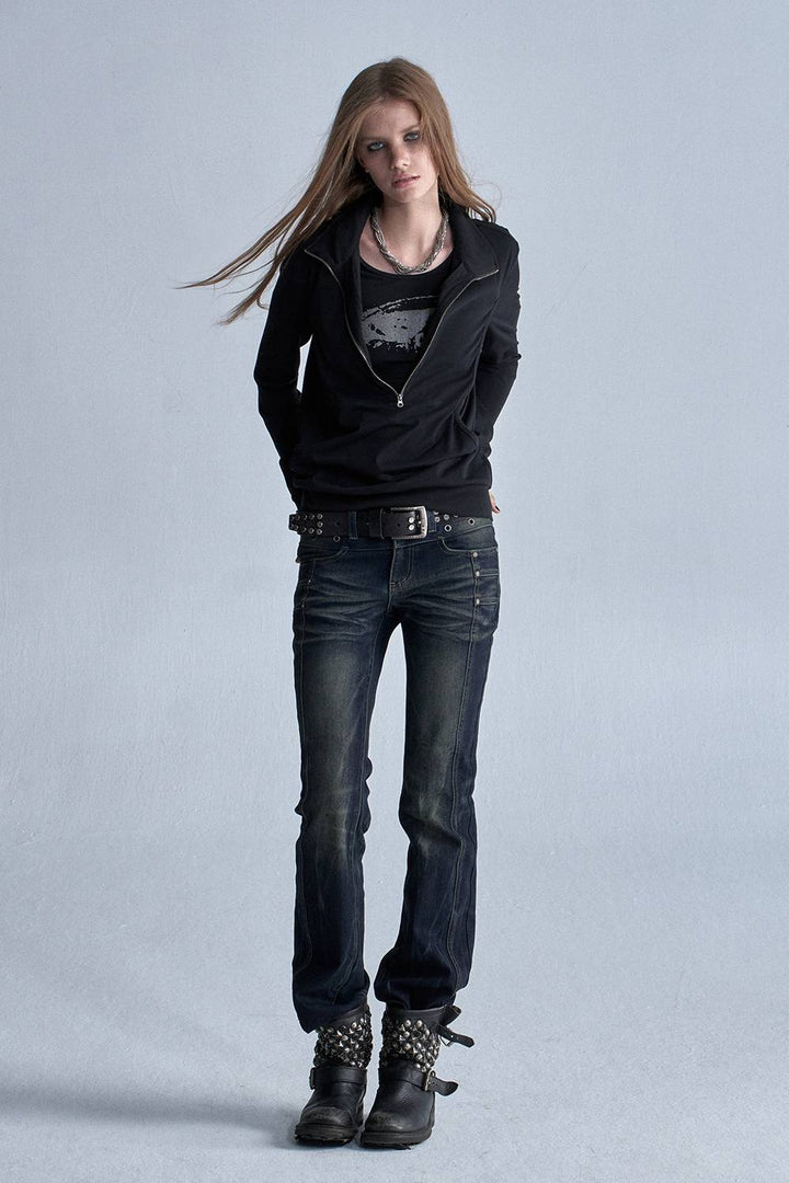 Faded Bootcut Denim Jeans