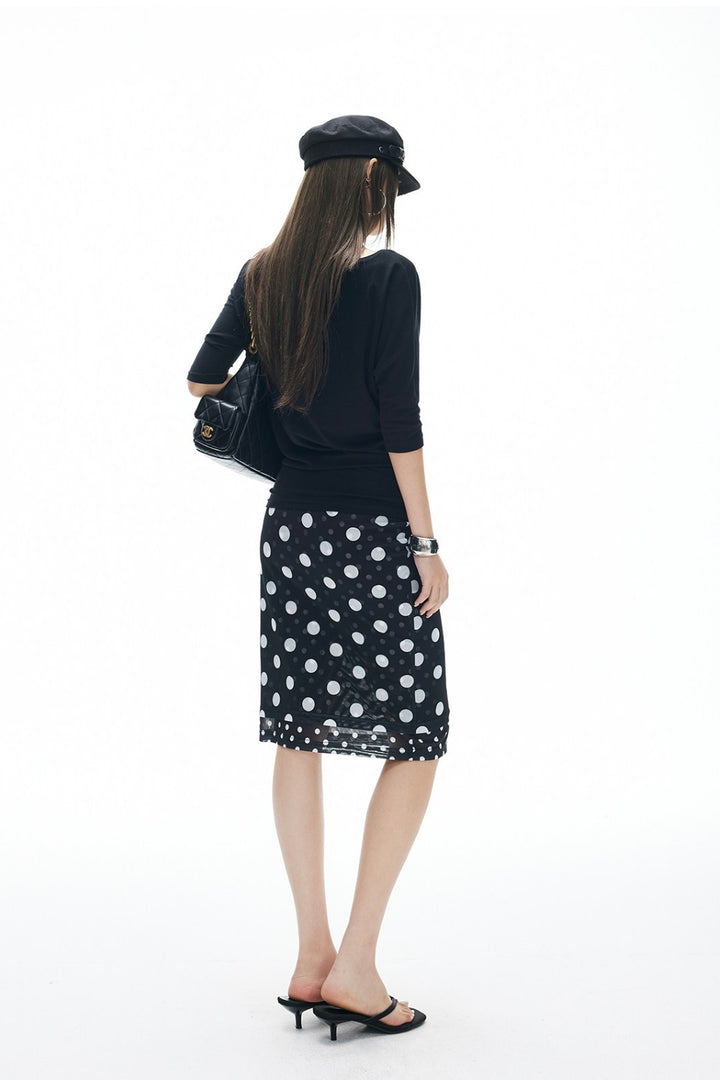 Gianna Polka Mesh Skirt