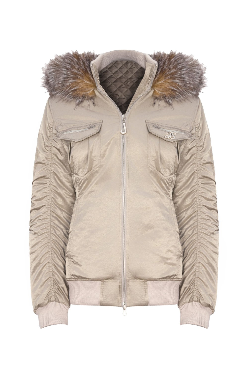 Giselle Ruched Bomber Jacket
