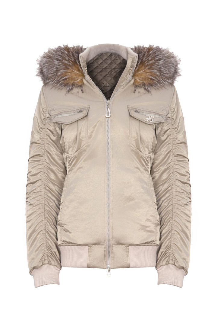 Giselle Ruched Bomber Jacket