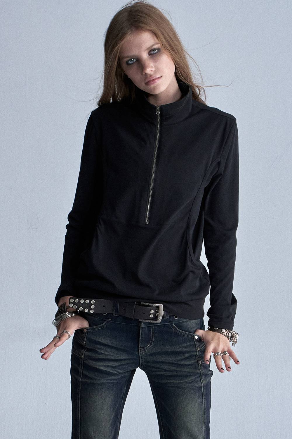 Relaxed Half Zip Top