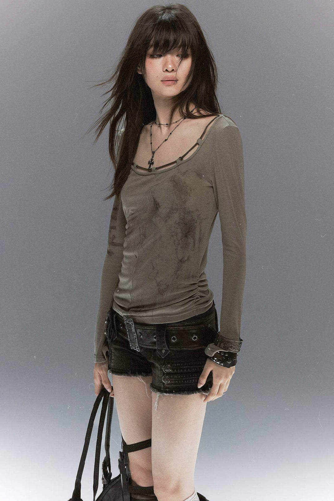 Lace Strap Graphic Top
