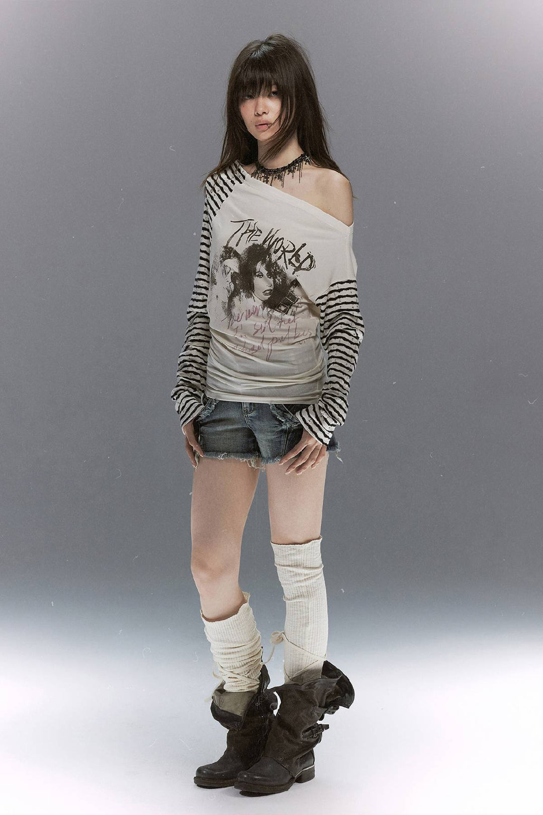 Zebra Sleeve Graphic Top