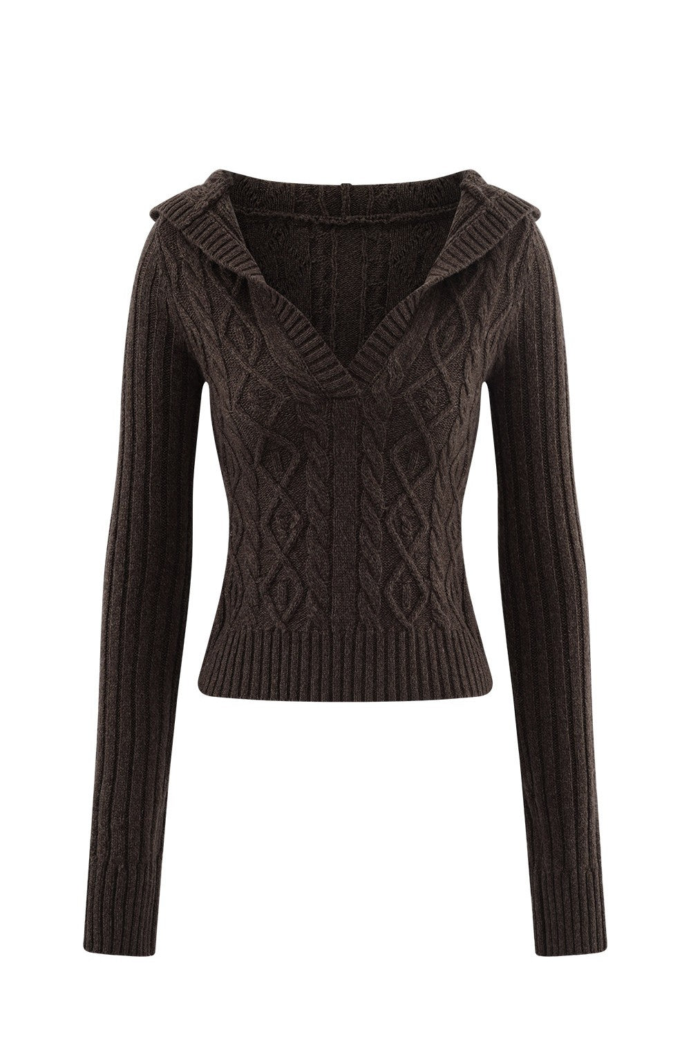 Mocha Knit Hooded Sweater