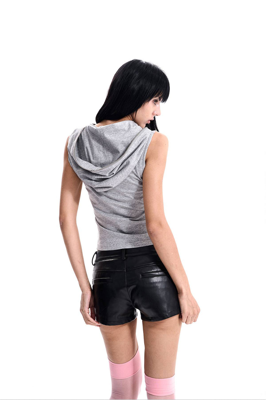 Rhinestone Lip Zip Hoodie
