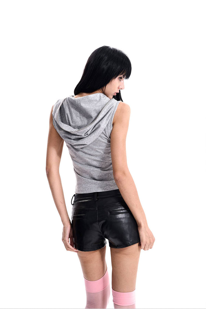 Rhinestone Lip Zip Hoodie