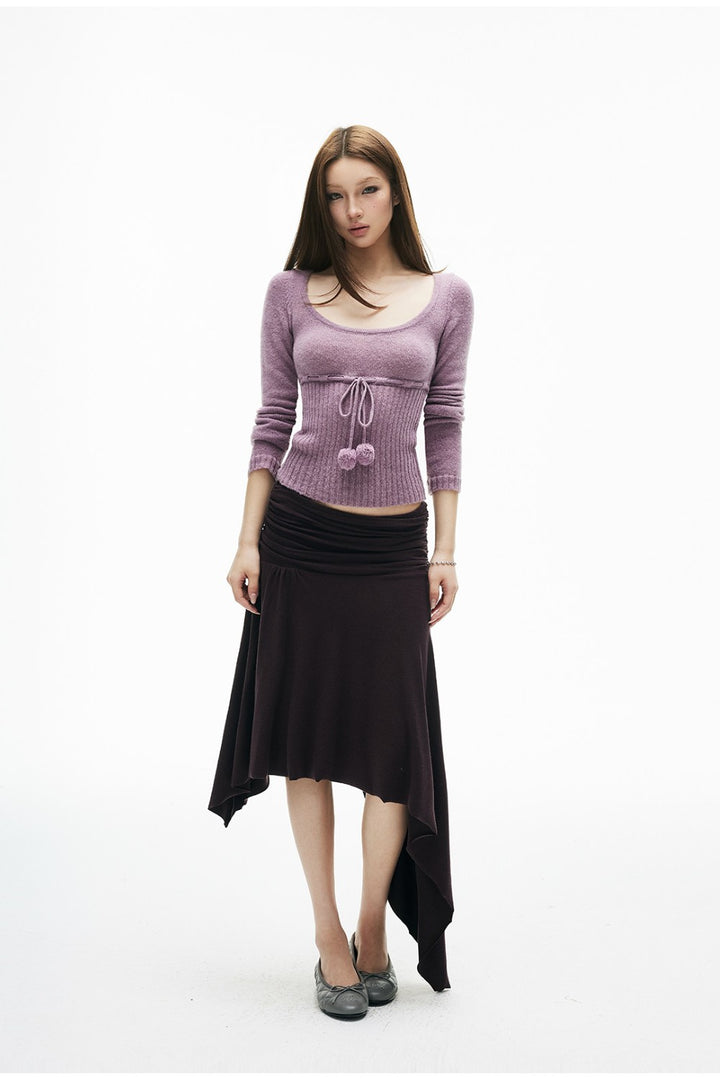 Lily Drawstring Knit Top