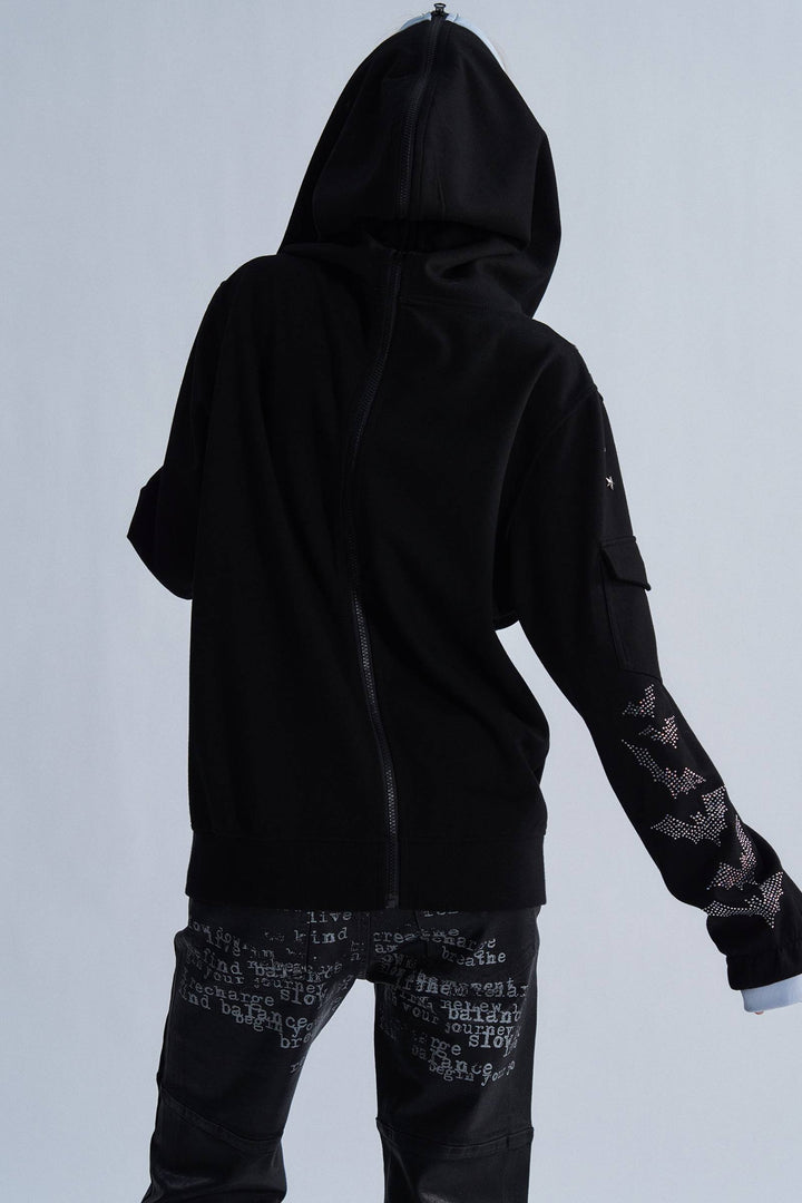 Nightfall Rhinestone Zip Hoodie