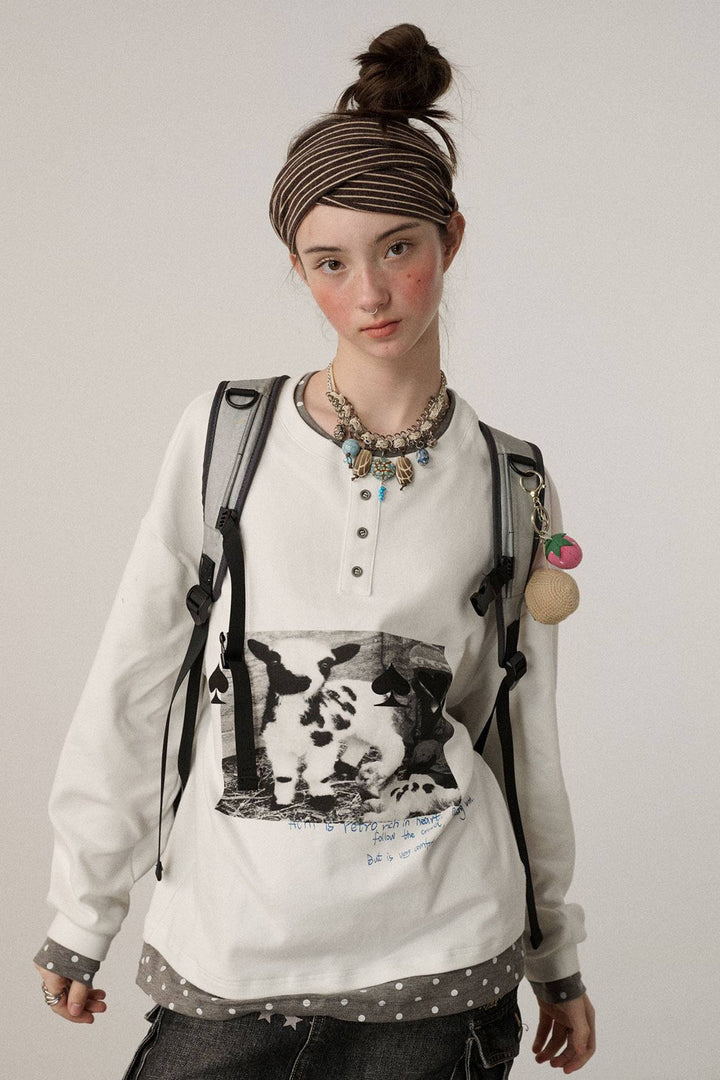 Printed Cotton Long Sleeve