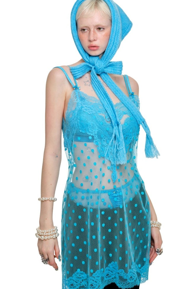 Sheer Polka Slip Dress