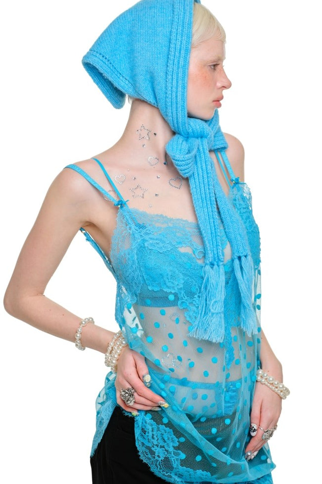 Sheer Polka Slip Dress