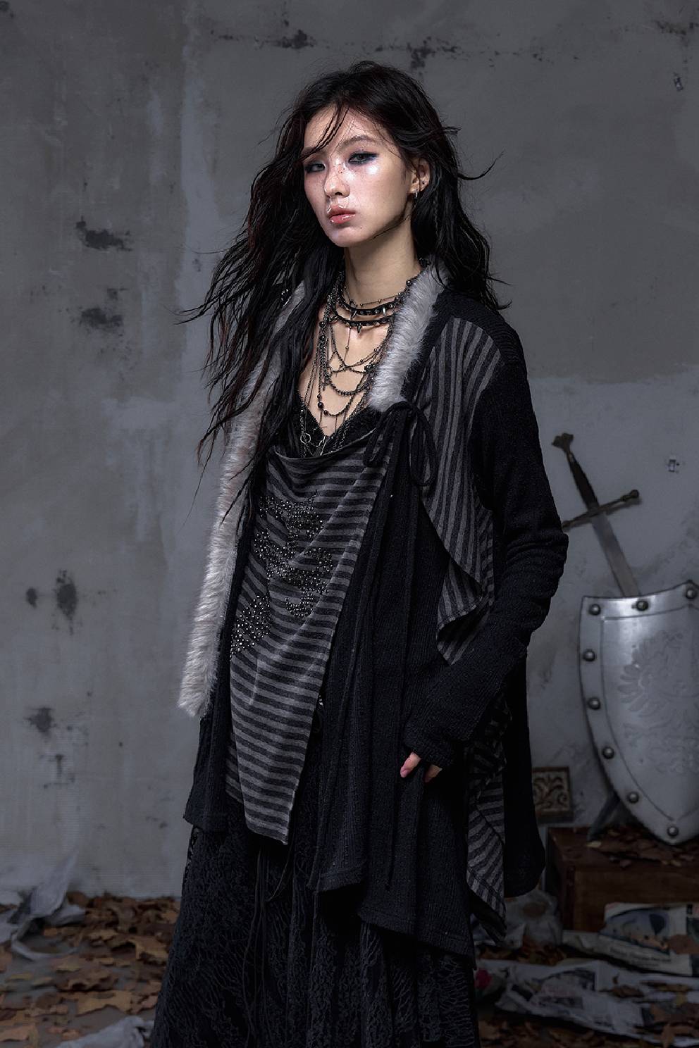 Striped Relic Knit Cardigan