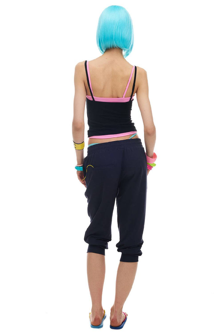 Graphic Print Cropped Pants