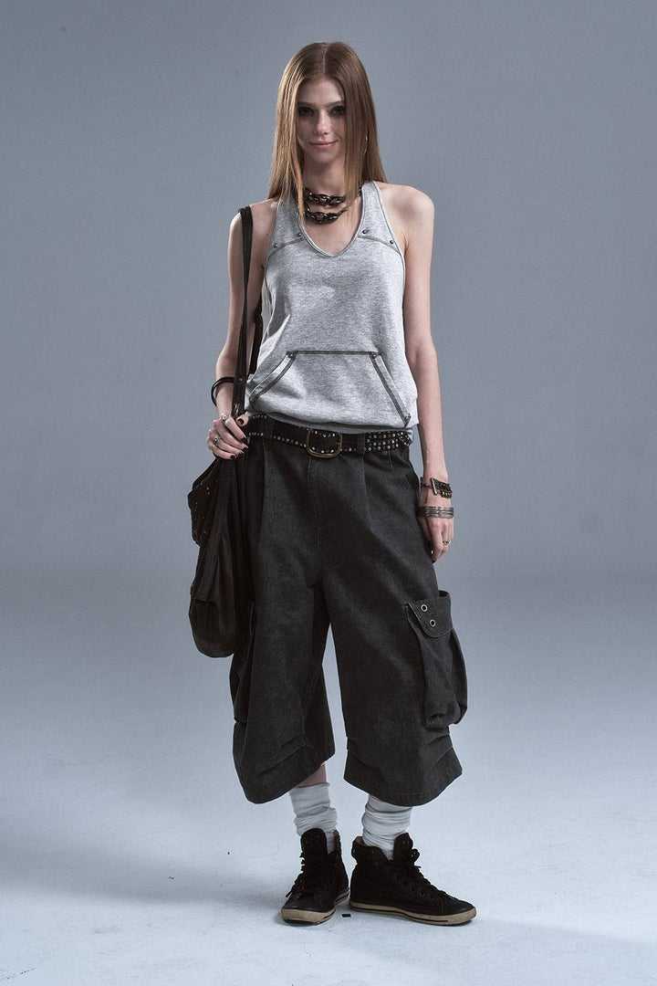 Washed Utility Cargo Jorts