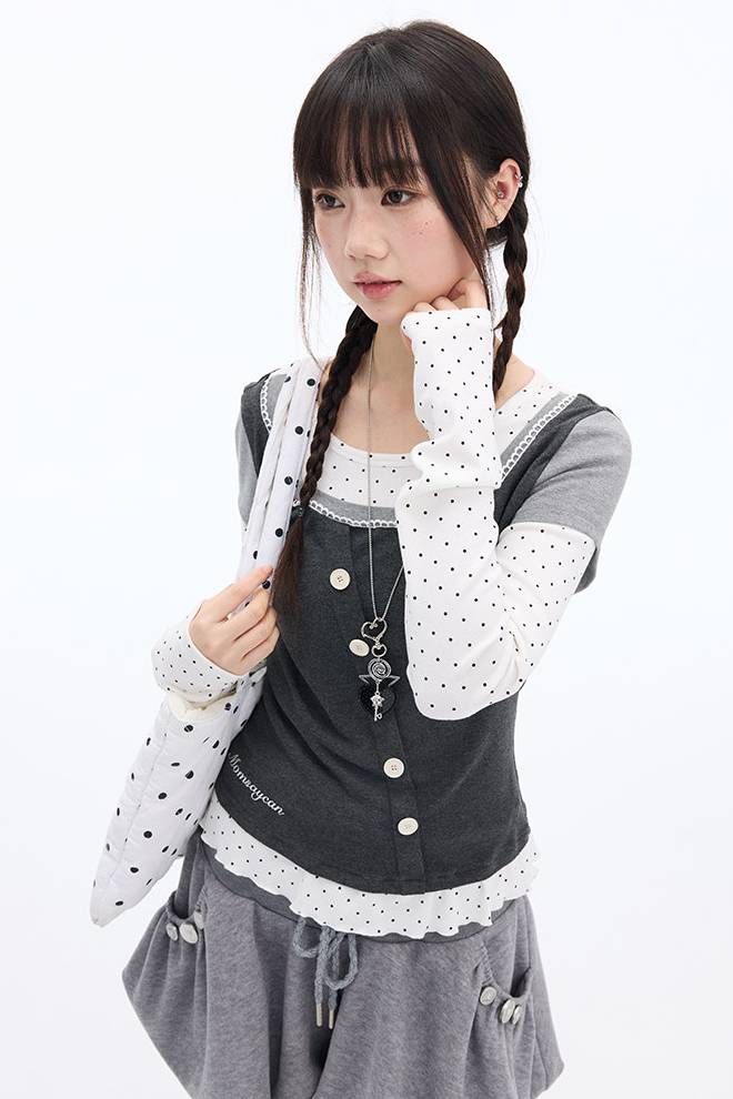 Polka Layer Long Sleeve