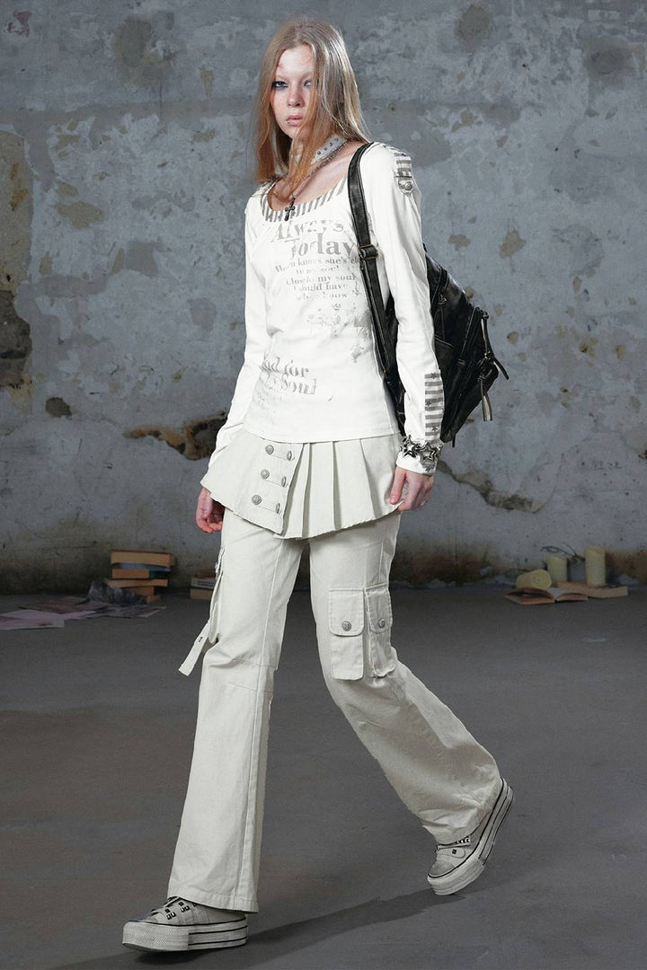 Washed Utility Cargo Pants