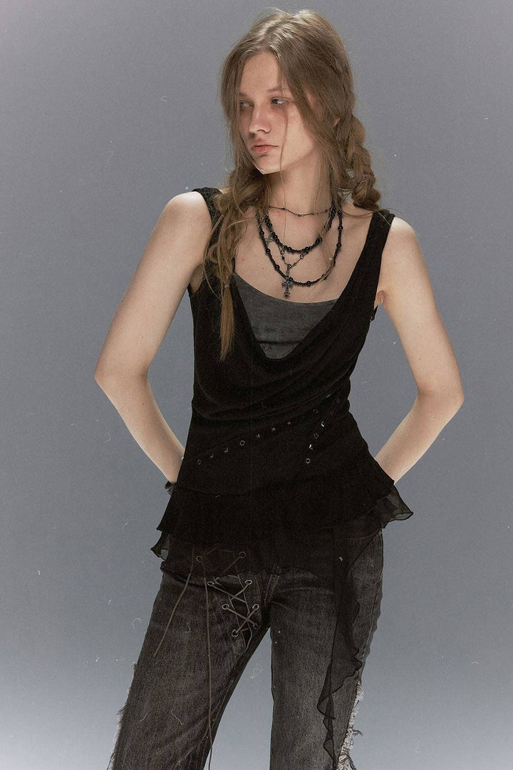 Layered Chiffon Tank Top