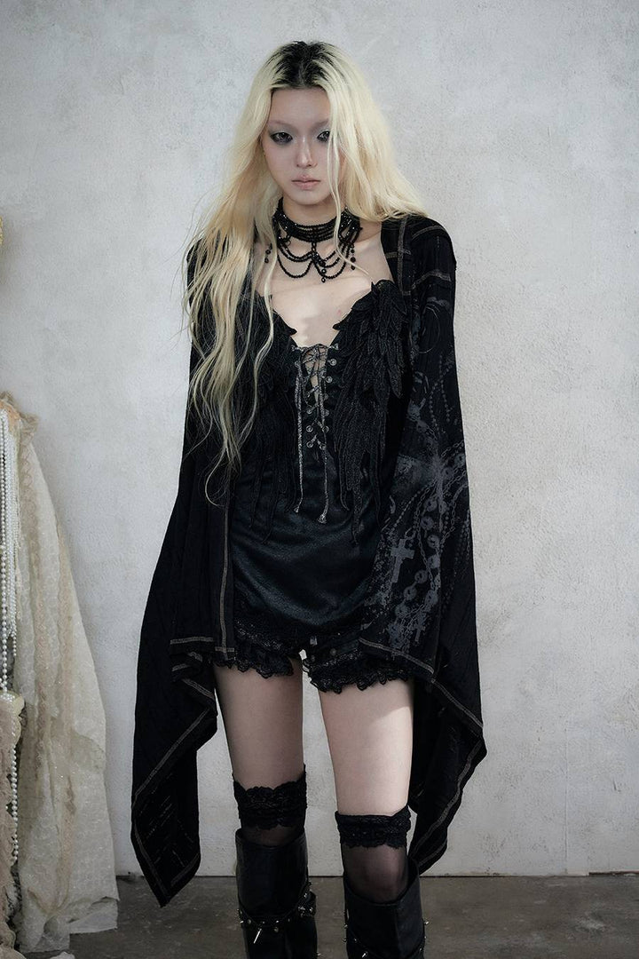 Asymmetric Hooded Long Cardigan