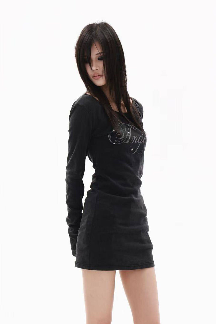 Fitted Wing Mini Dress
