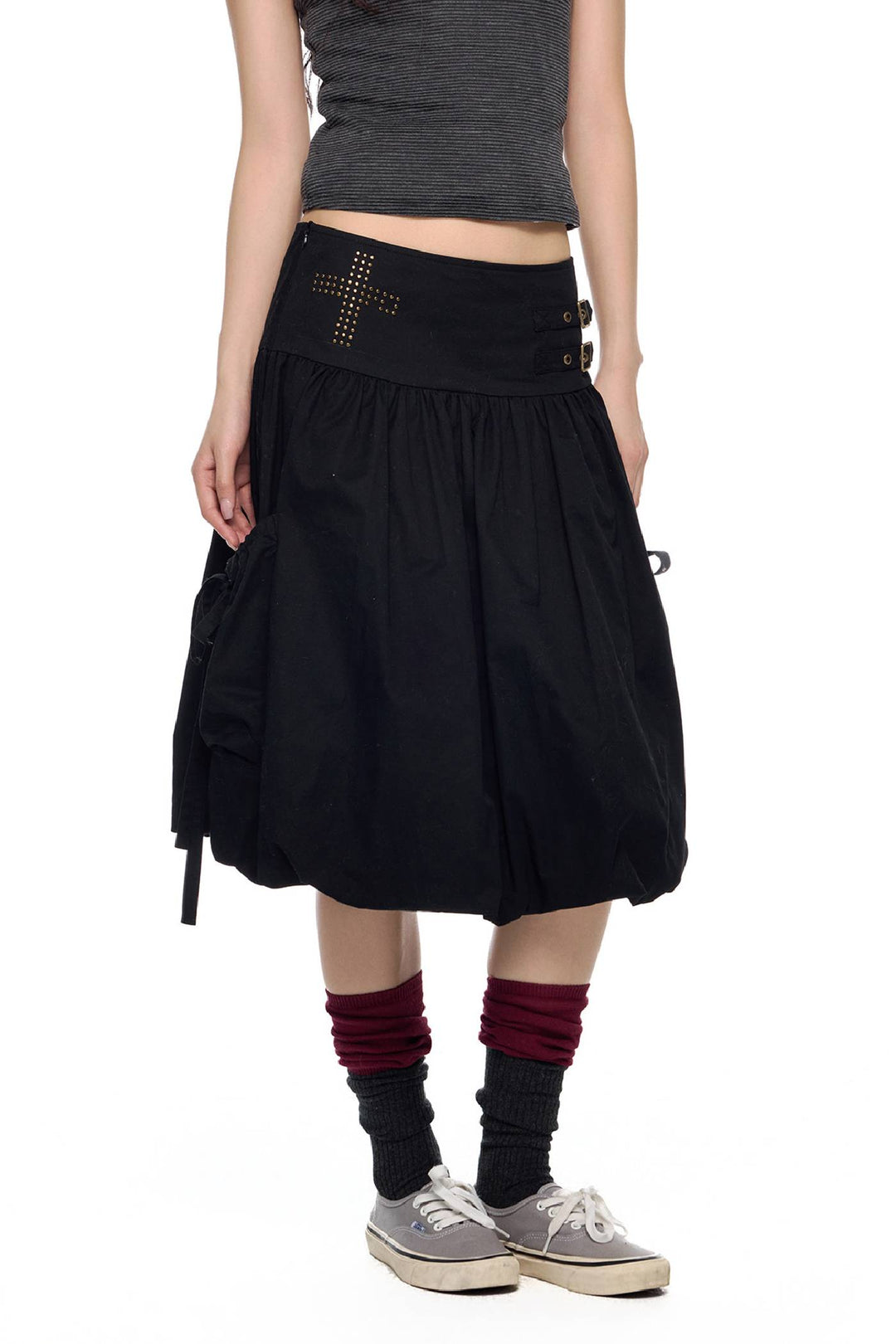 Stud Detail Balloon Skirt