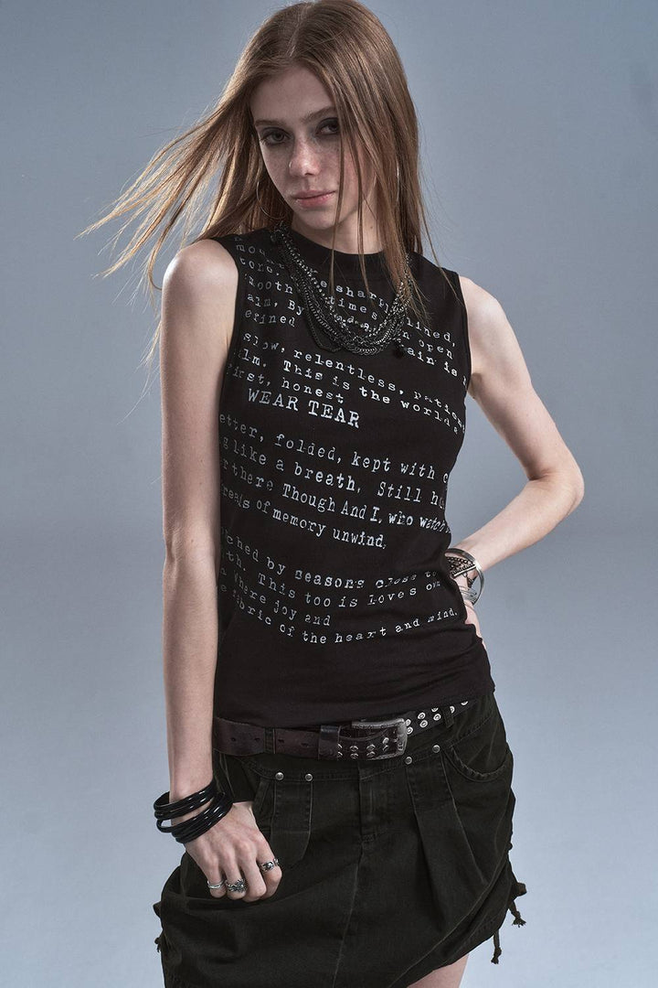 Slim Fit Typography Tank