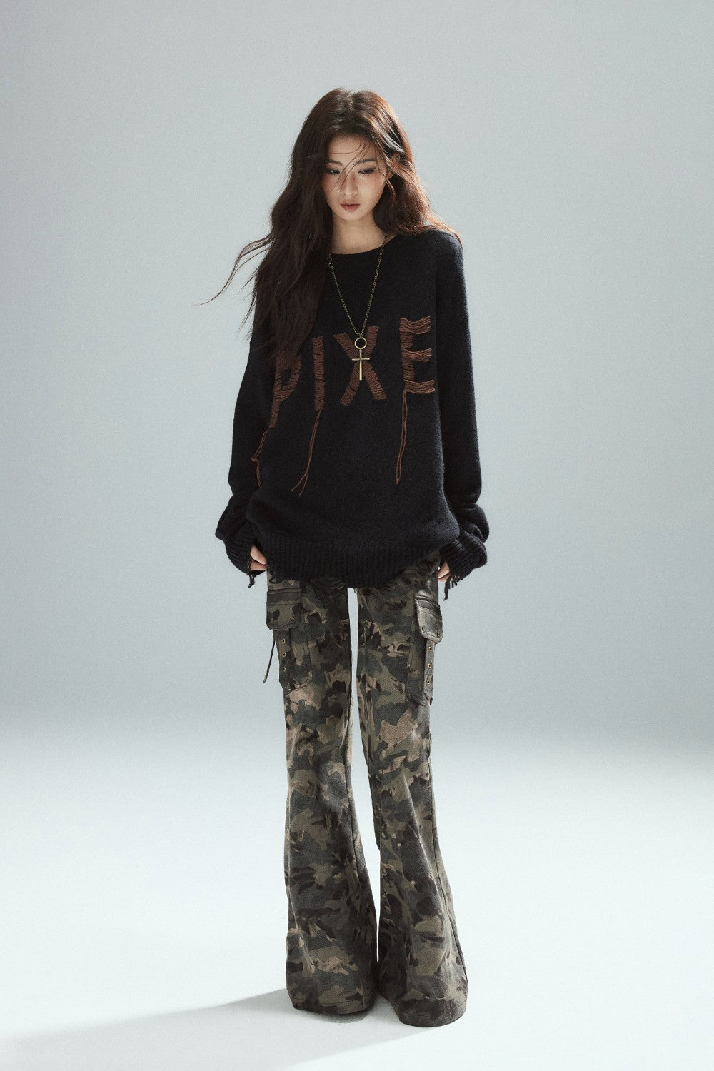 Pixel Letter Knit Sweater