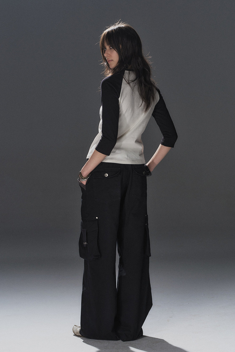 Wide Rivet Cargo Pants