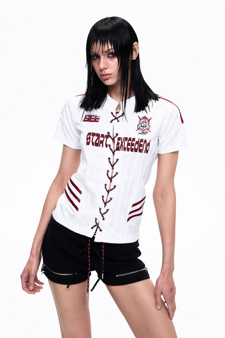 Varsity Lace Up Tee