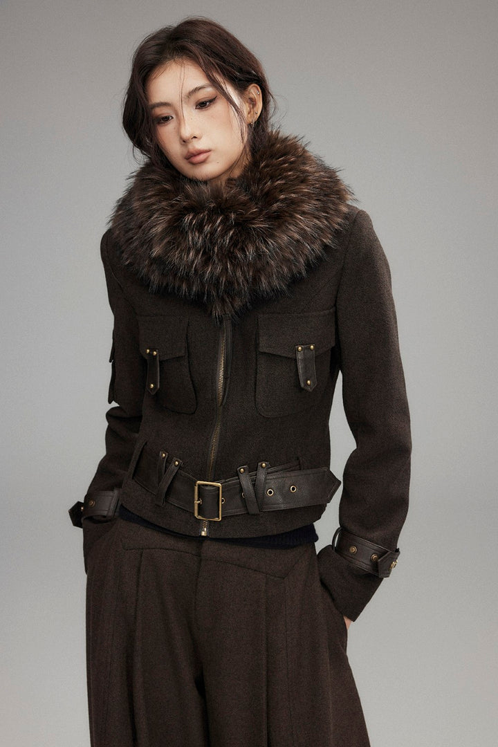 Carmen Wool Fur Coat