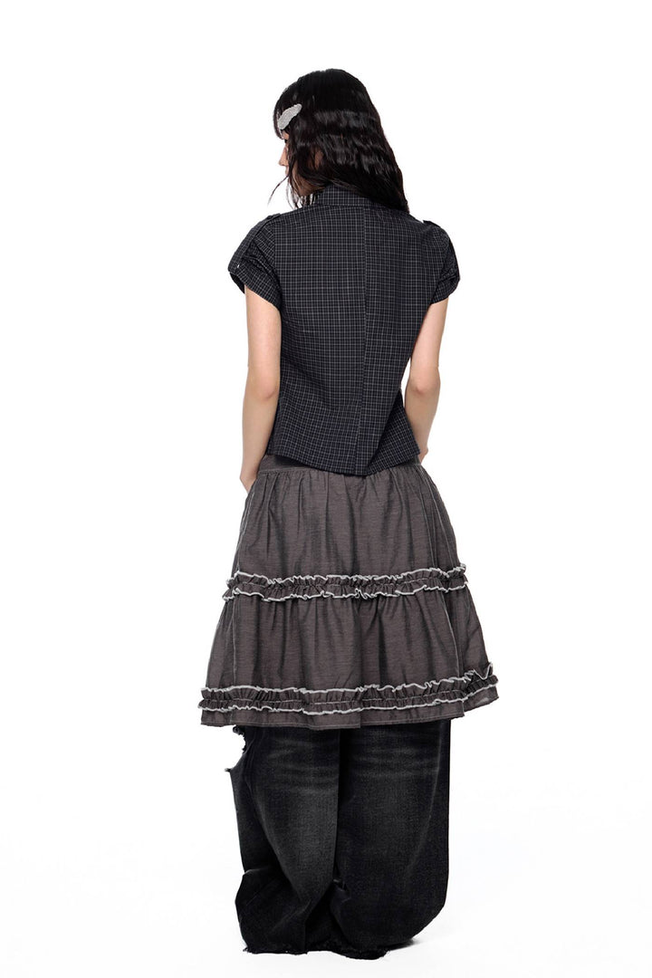 Fitted Cropped Button Shirt