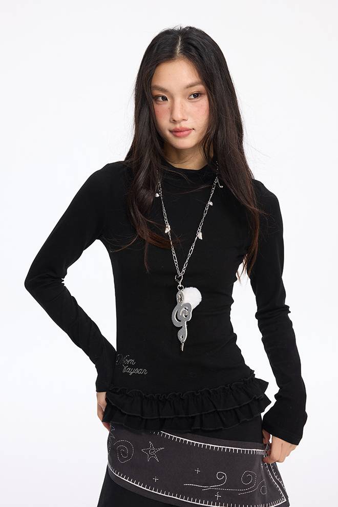 Slim Layered Hem Top