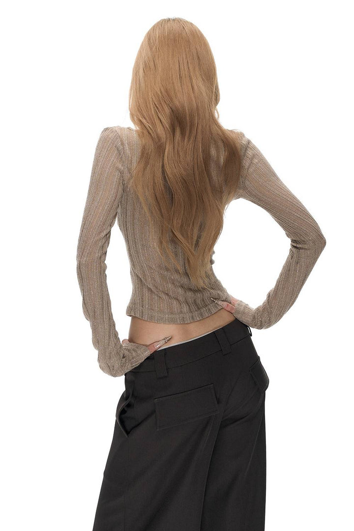 Shimmer Rib Knit Top