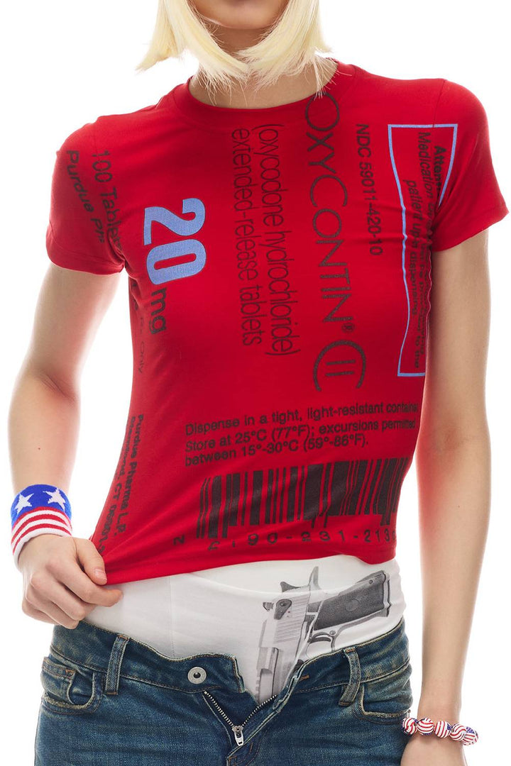 Graphic Barcode Print Tee