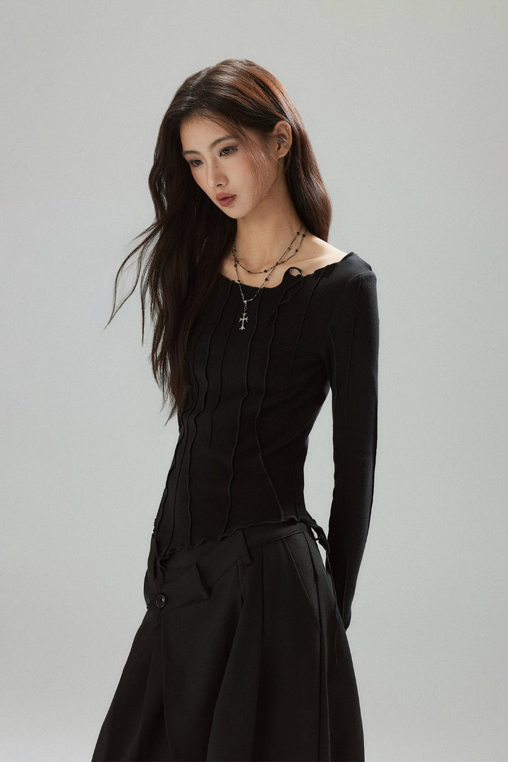 Seline Wave Seam Top