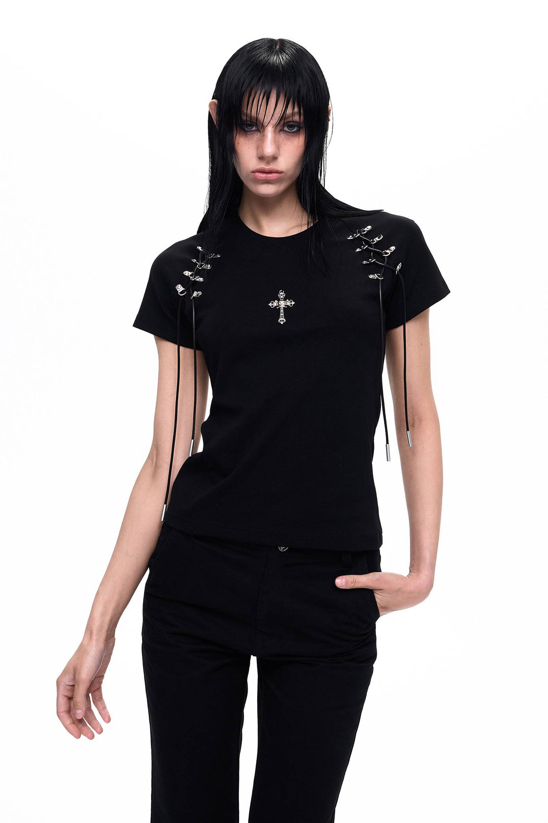 Cross Hardware Fitted Tee