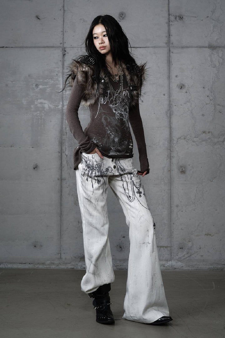 Grunge Chain Wide-Legs