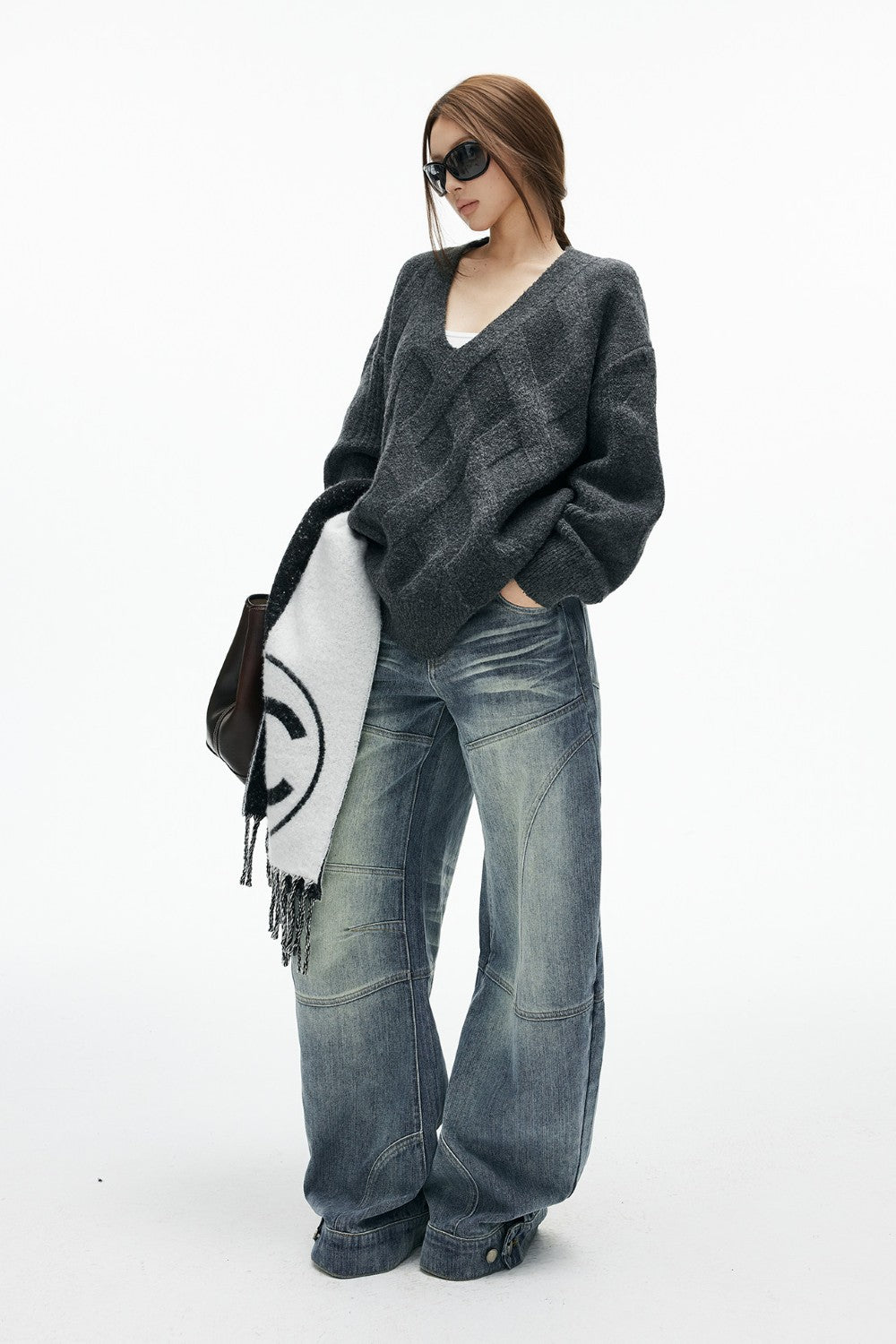 Mona Curved Panel Jeans