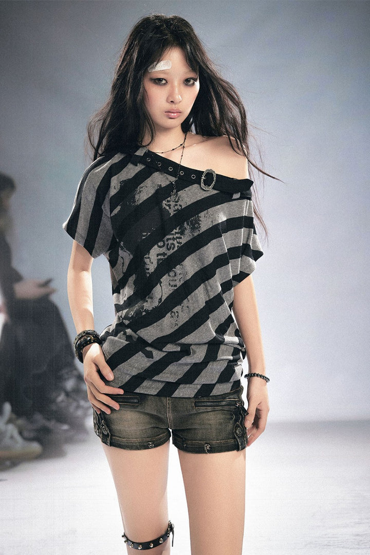 Vina Batwing Striped Shirt