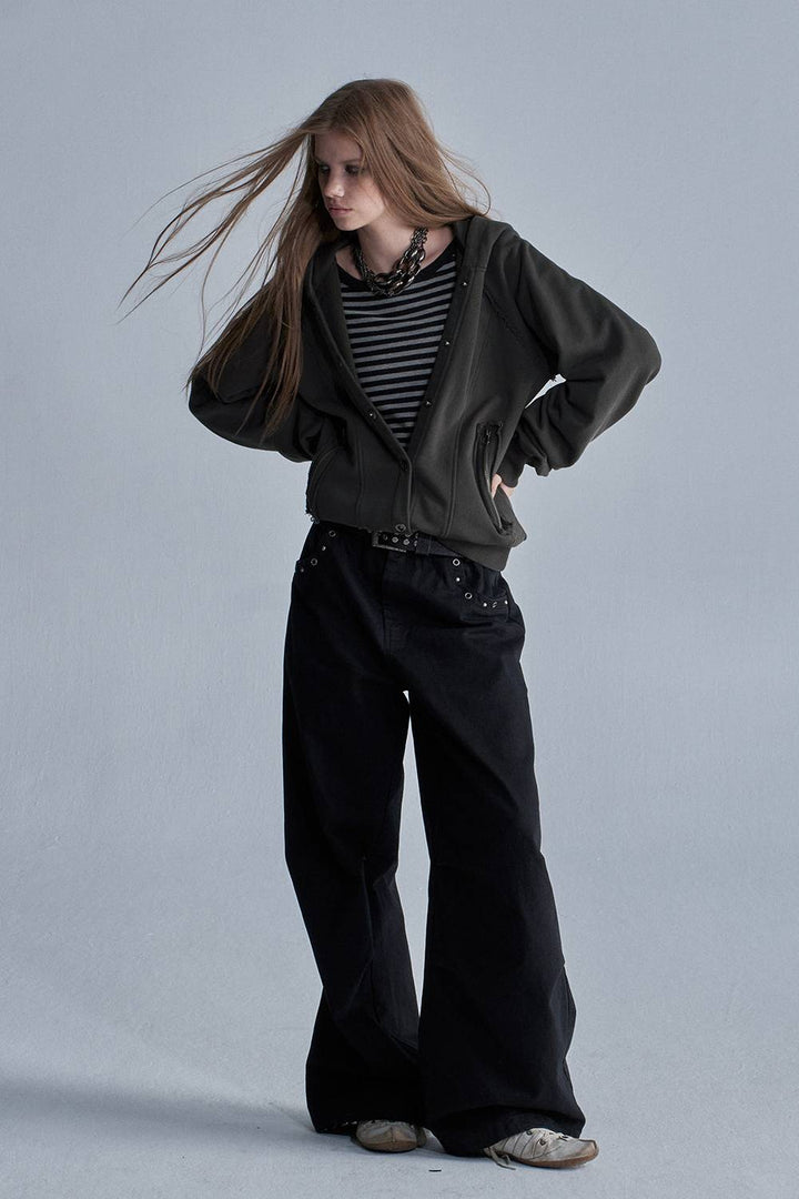 Washed Seam Hooded Jacket