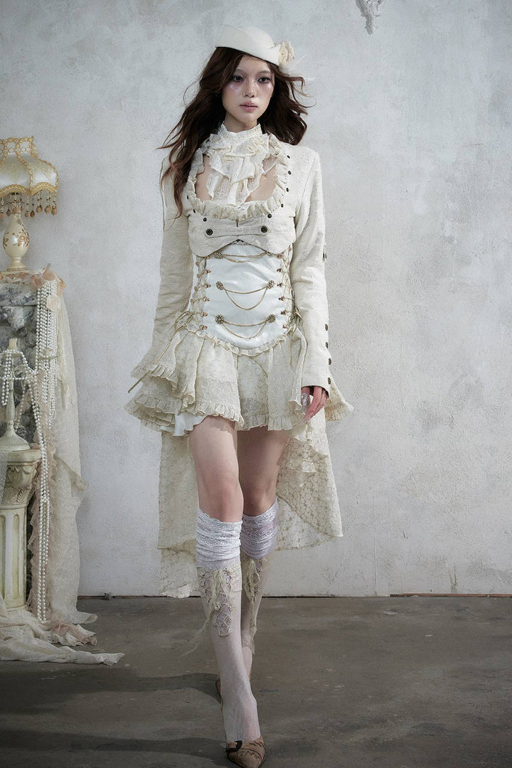 Ruffle Lace Neck Scarf