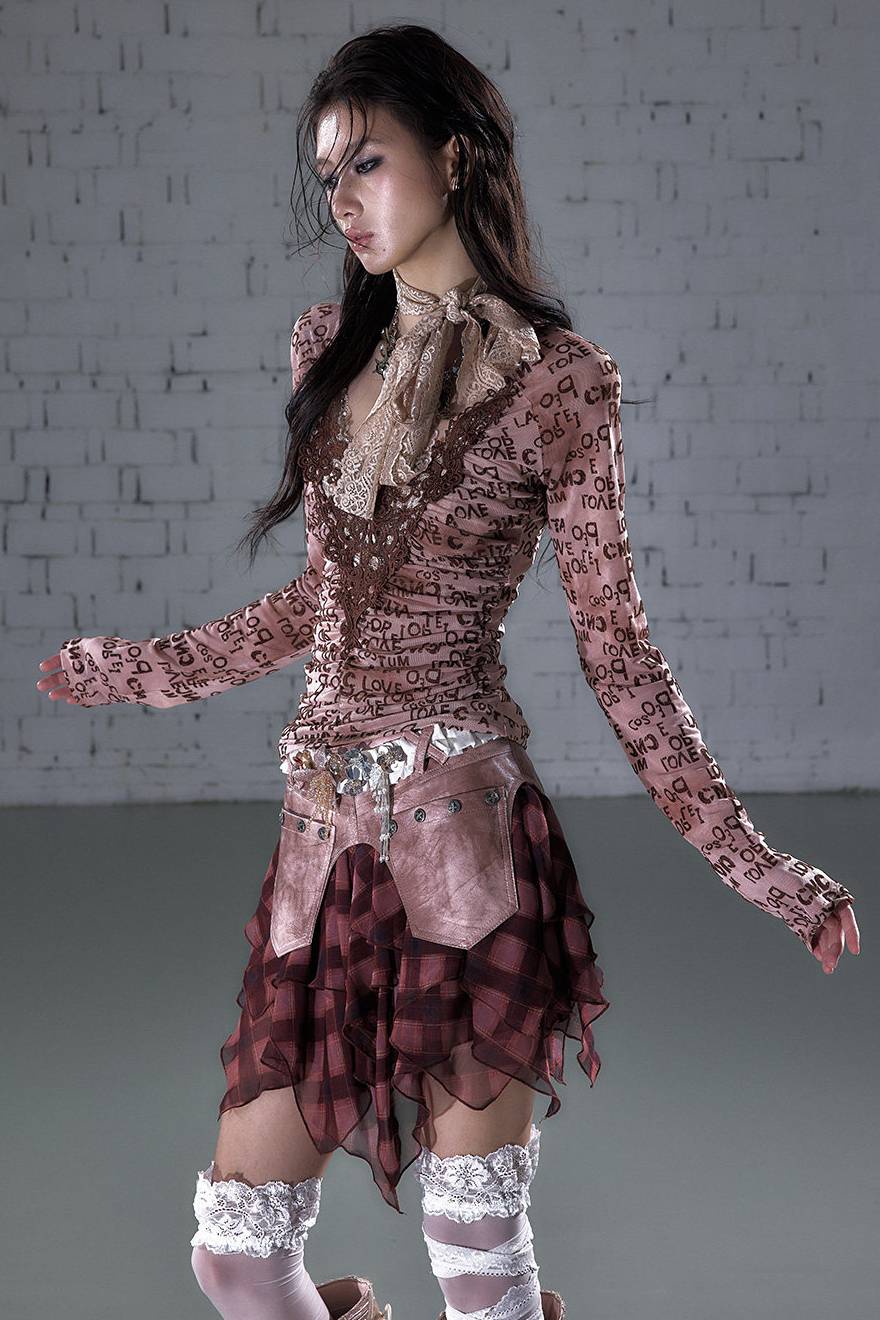 Ash Veil Mesh Top