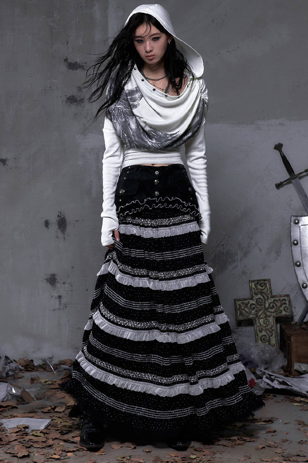 Victorian Layered Maxi Skirt
