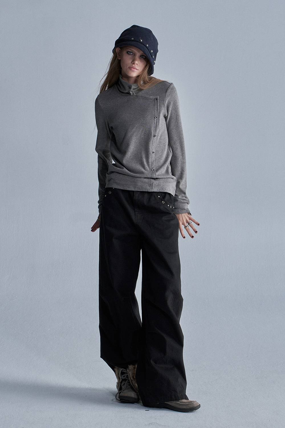Asymmetric High Neck Top
