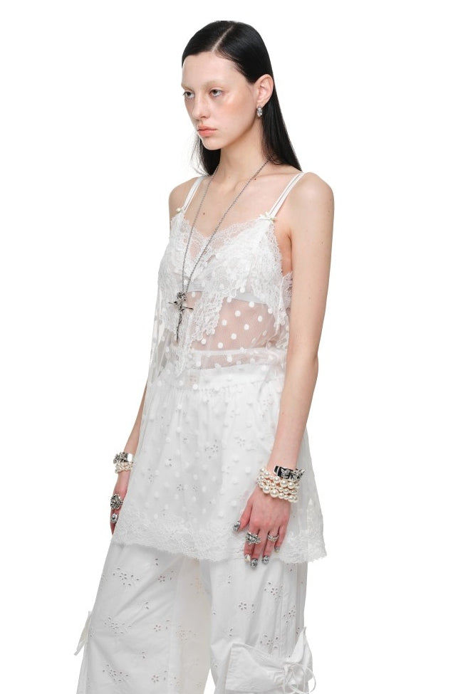 Sheer Polka Slip Dress