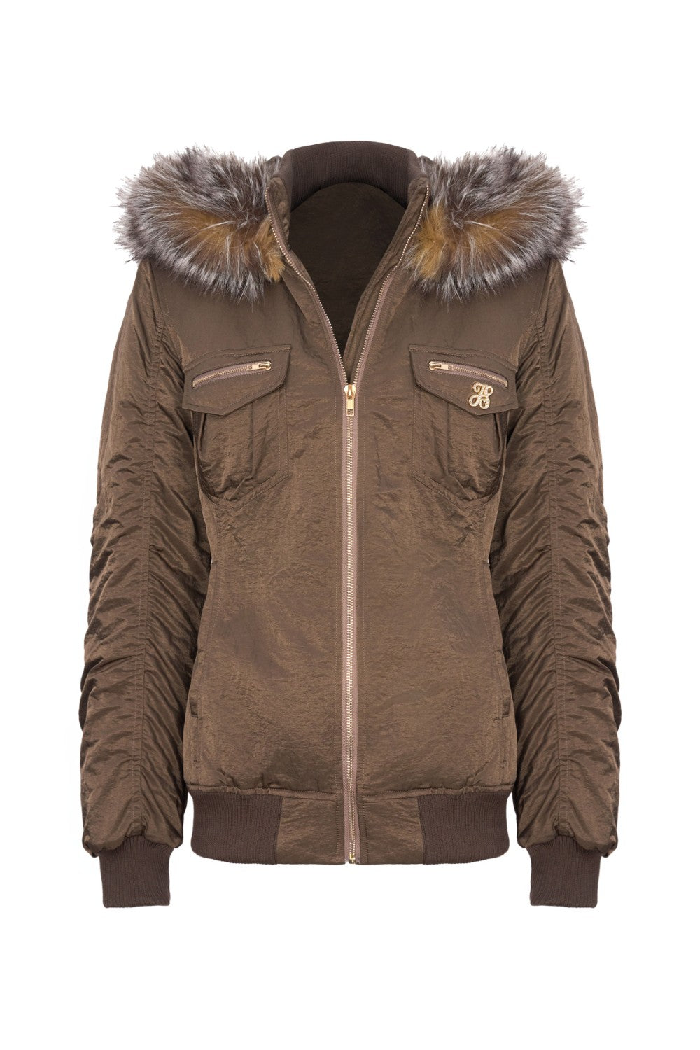 Giselle Ruched Bomber Jacket