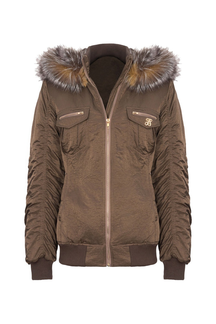 Giselle Ruched Bomber Jacket