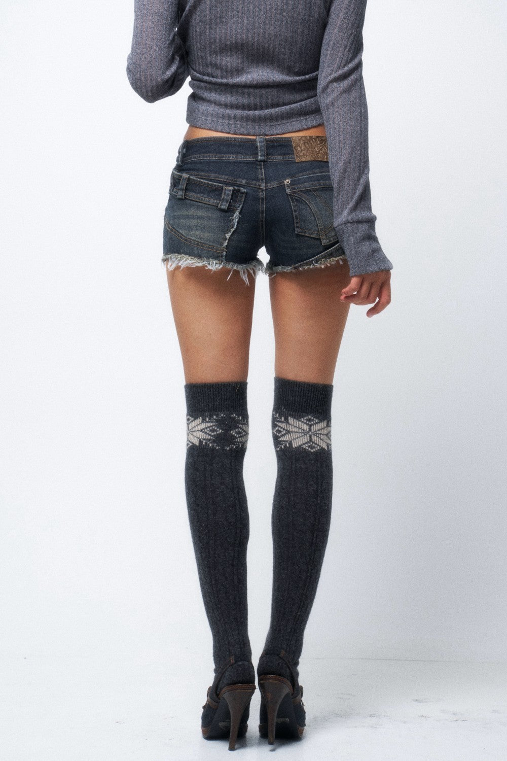 Kaida Distressed Denim Shorts