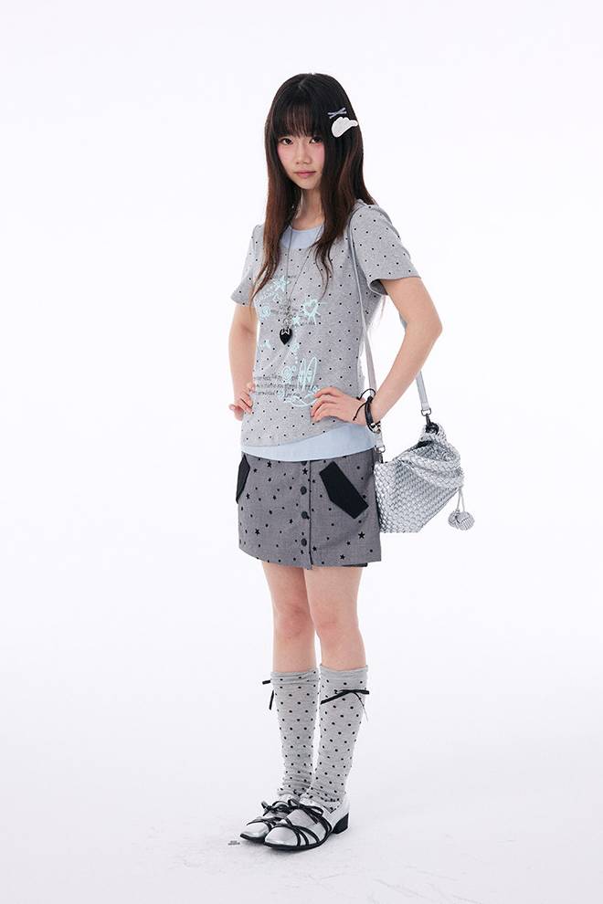Polka Dot Graphic Tee