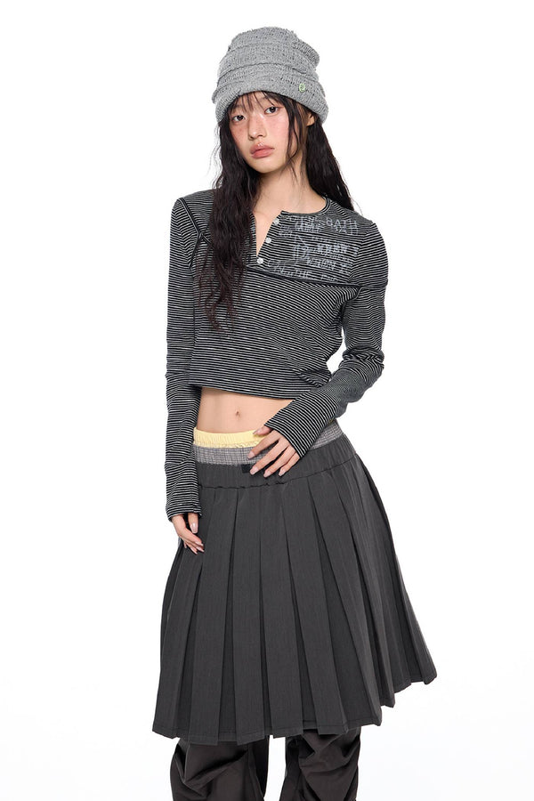 Double Layer Stripe Top