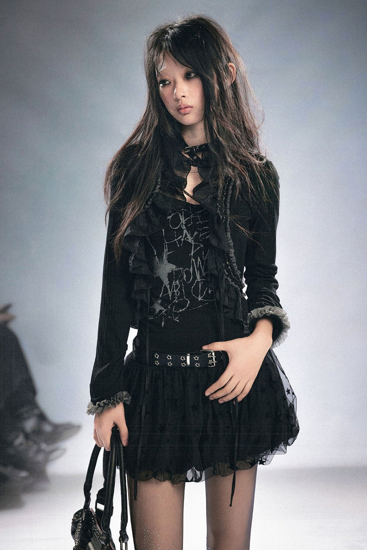 Elena Ruffle Lace Cardigan